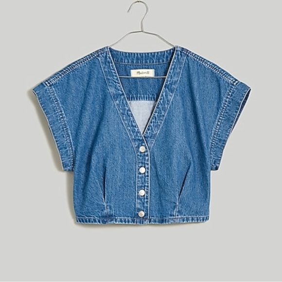 MADEWELL Denim crop top - Picture 4 of 8